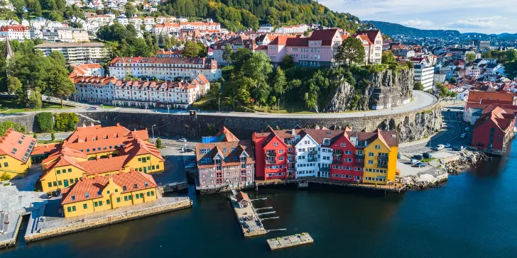 Cidade de Bergen na Noruega