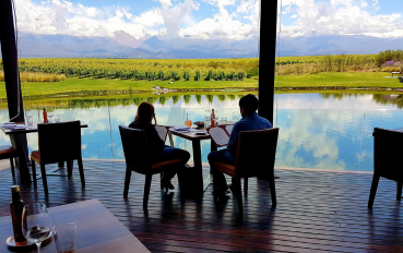 Restaurante Siete Fuegos com Vista para Cordilheira dos Andes