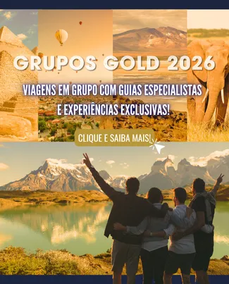 Banner Gold Trip saídas em grupo