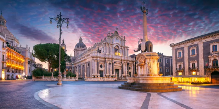 Catania em Sicília na Itália